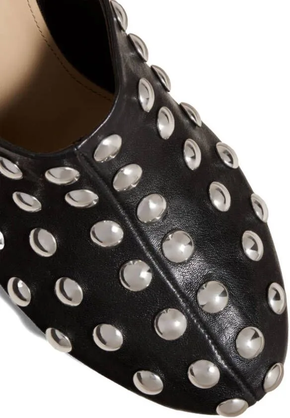 KHAITE The Apollo stud-embellished mules Black