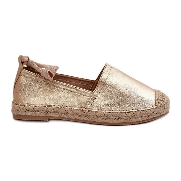 Laced Eco Leather Espadrilles Gold Ismanne golden