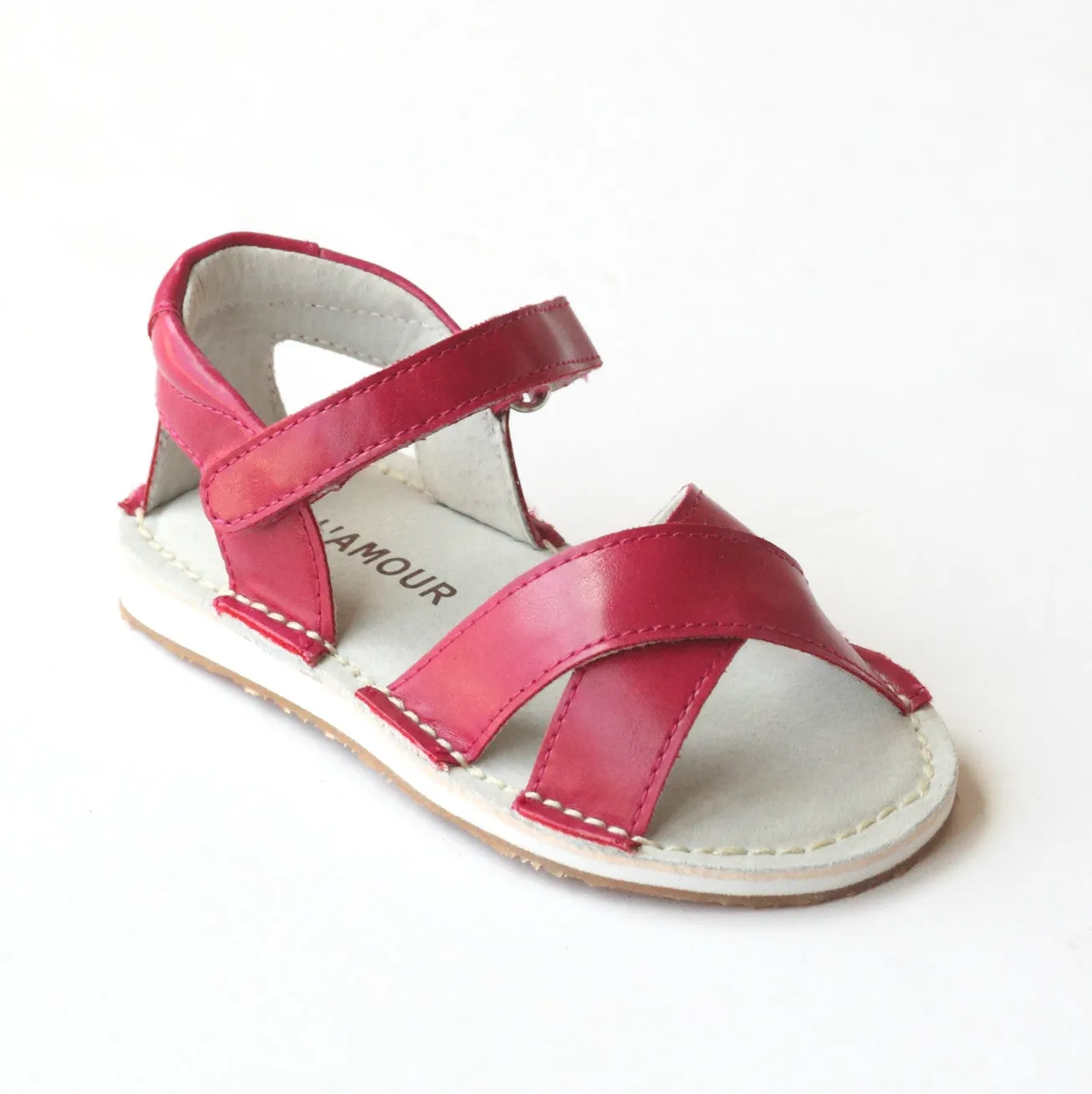 L'Amour Girls Crisscross Sandals