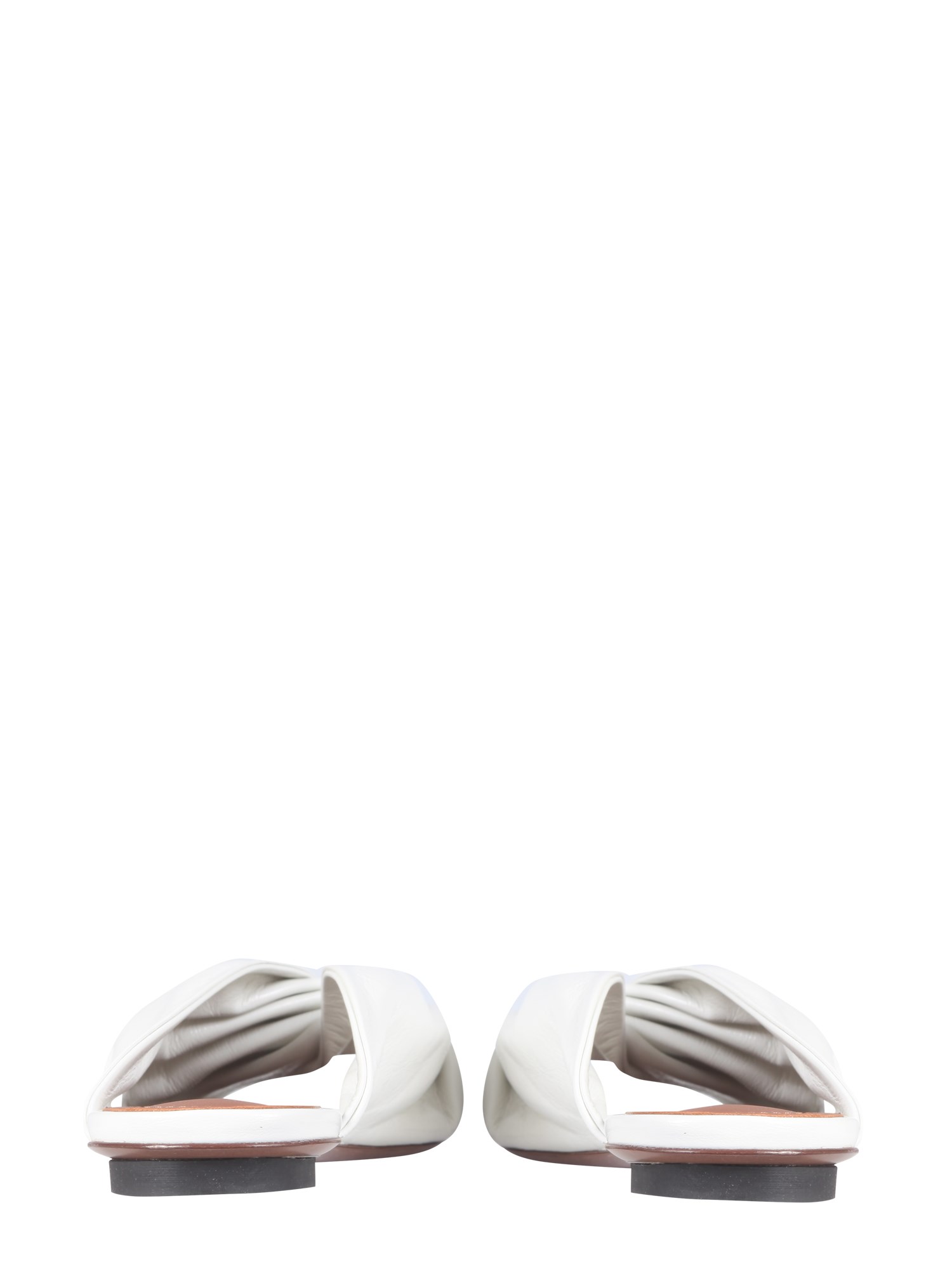 L'AUTRE CHOSE    PAINTED LEATHER LOW SANDALS