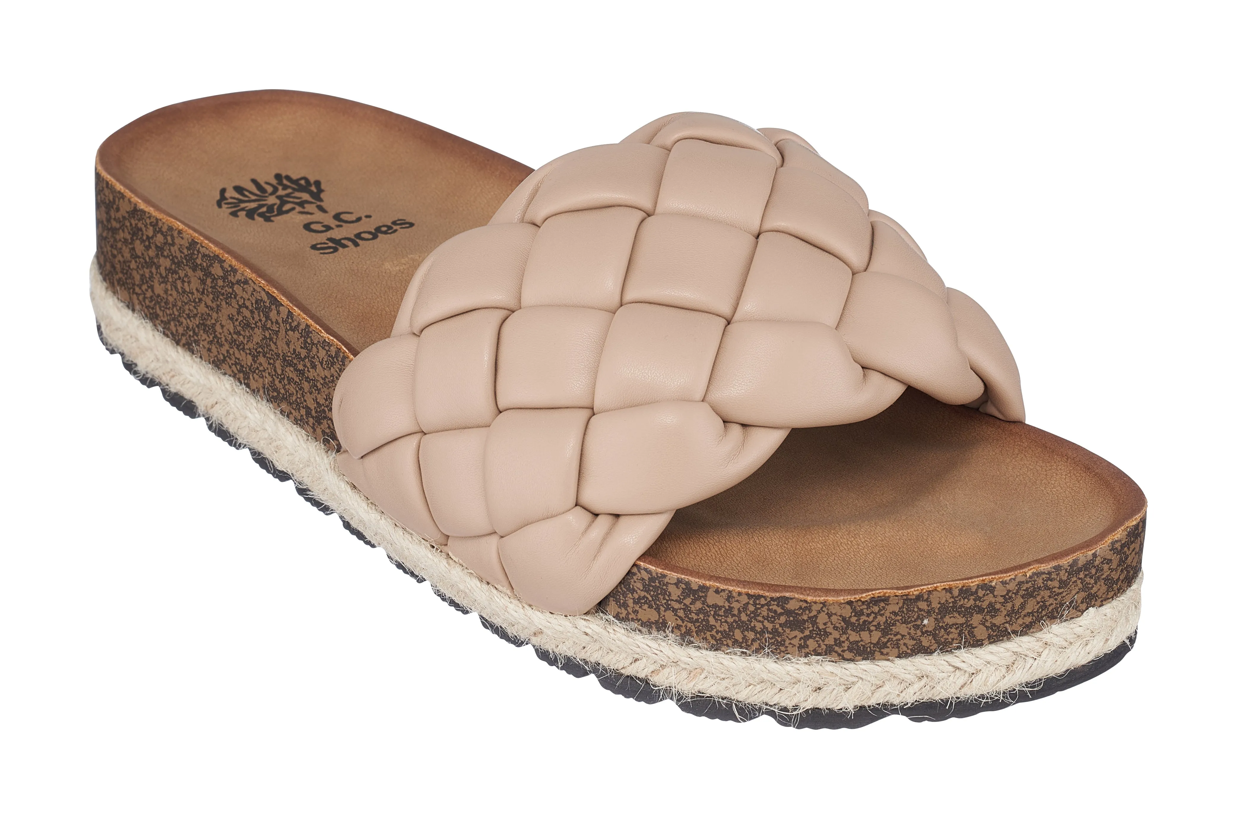 Lesley Nude Footbed Sandals