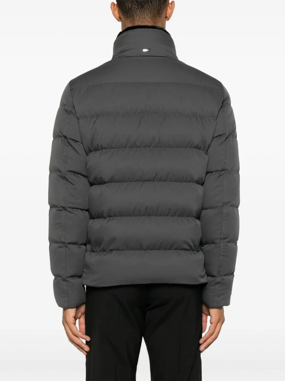 LOGO-PLAQUE PUFFER JACKET