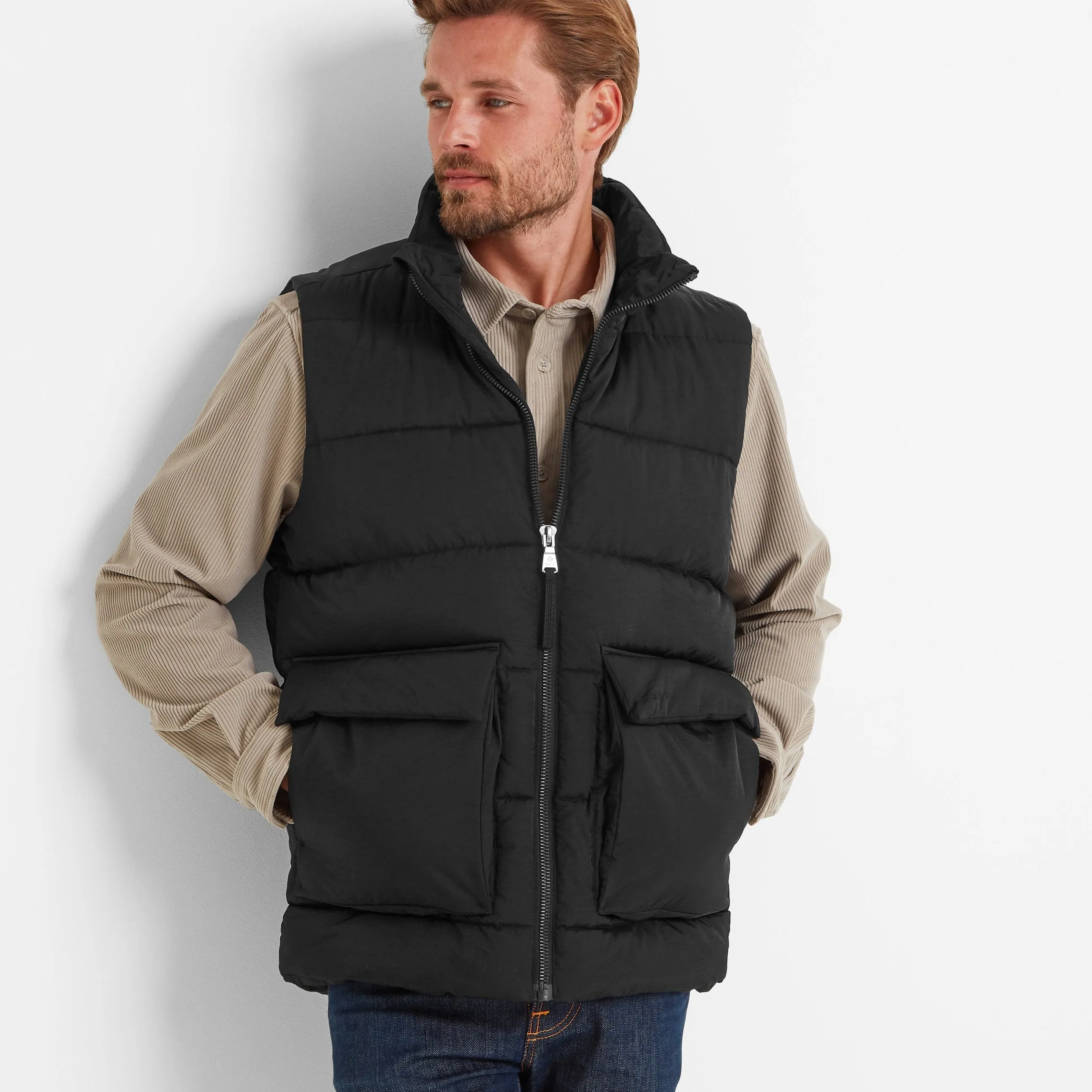 Lomax Mens Padded Gilet - Black