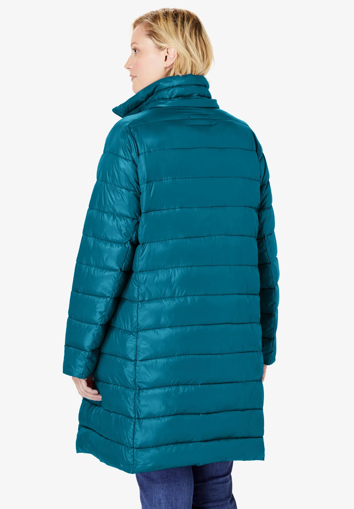 Long Packable Puffer Jacket