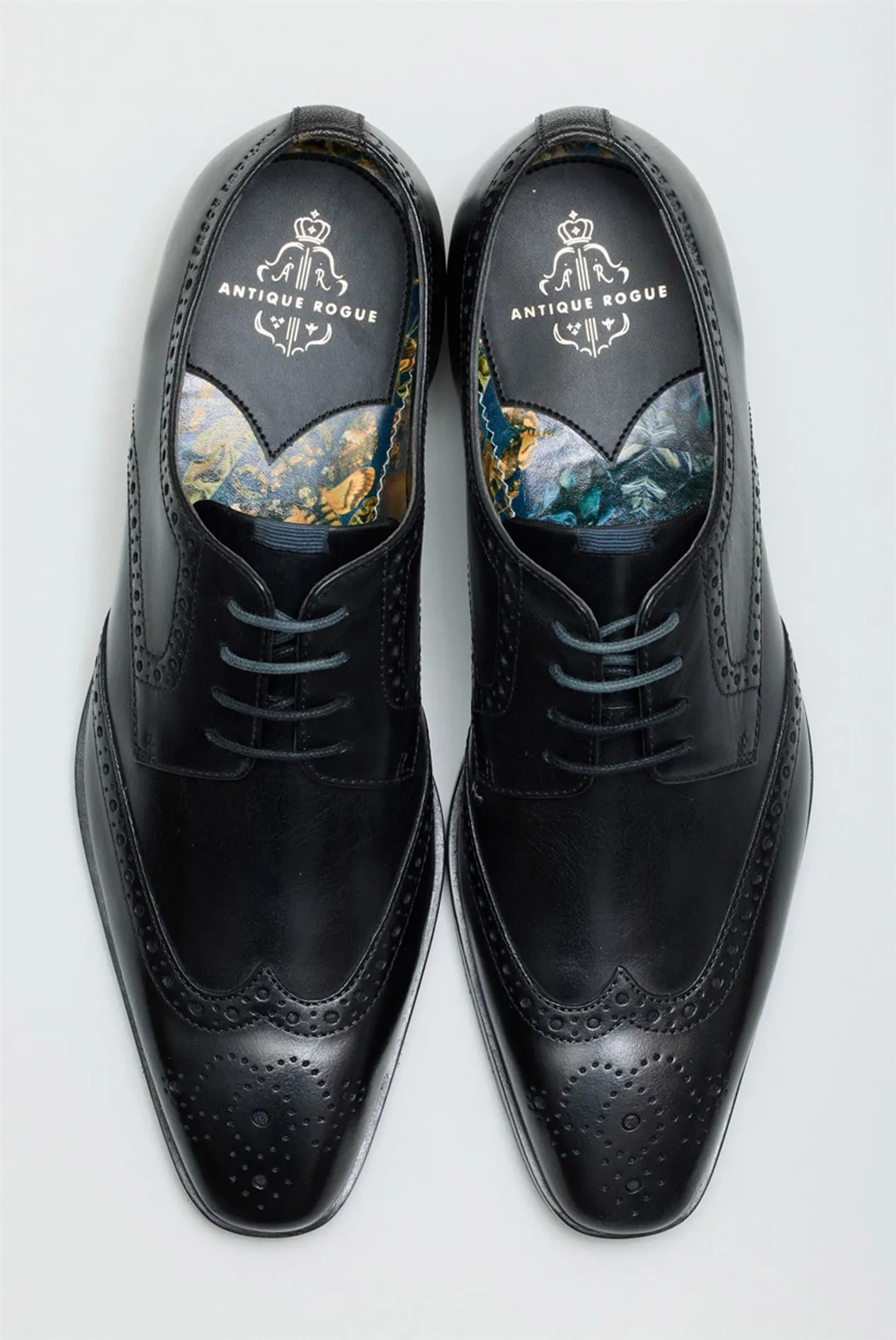 Luca Black Leather Brogues