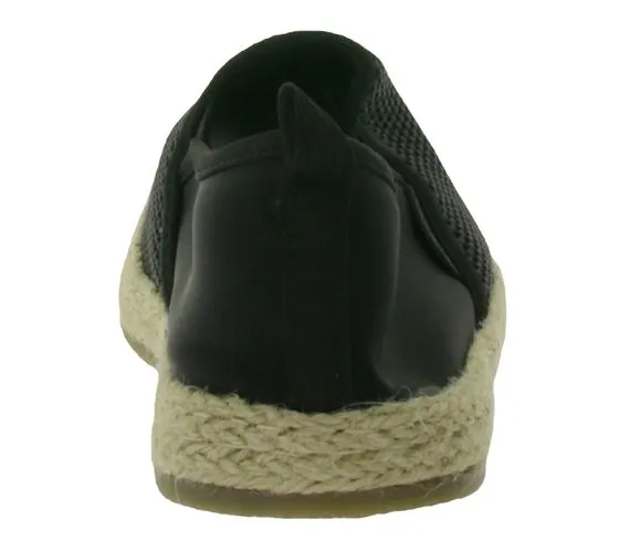 LUHTA Jones espadrilles femme avec baskets en raphia chaussures d'été 9 75526 477 L 990 noir