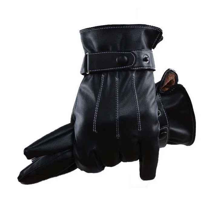 Luxury Men Leather Capacitive Screen Gloves Warm Super &