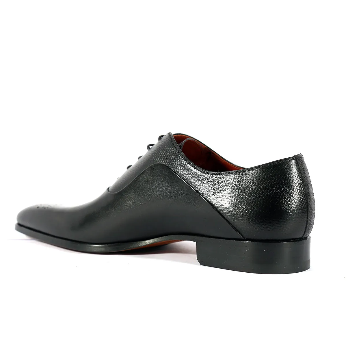 Magnanni 20120 Sanchez II Men's Shoes Black Grabado Print / Calf-Skin Leather Oxfords (MAGS1122)