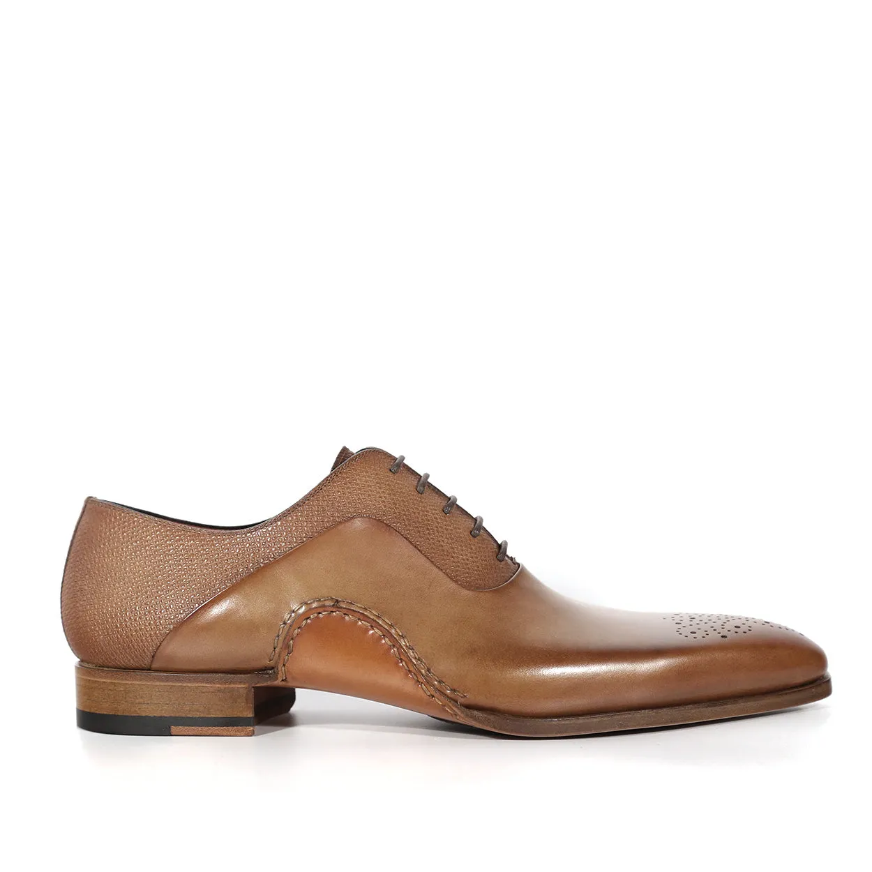 Magnanni 20120 Sanchez II Men's Shoes Taupe Grabado Print / Calf-Skin Leather Oxfords (MAGS1130)