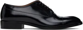 Maison Margiela Black Waxed Leather Oxfords