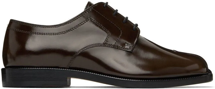 Maison Margiela Brown Leather Tabi Oxfords