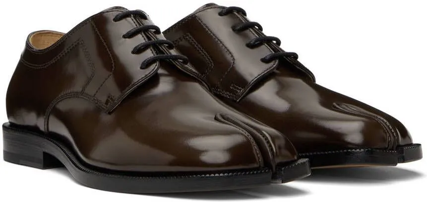 Maison Margiela Brown Leather Tabi Oxfords