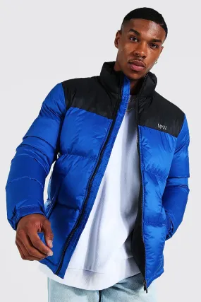 Man Dash Colour Block Puffer | boohooMAN UK