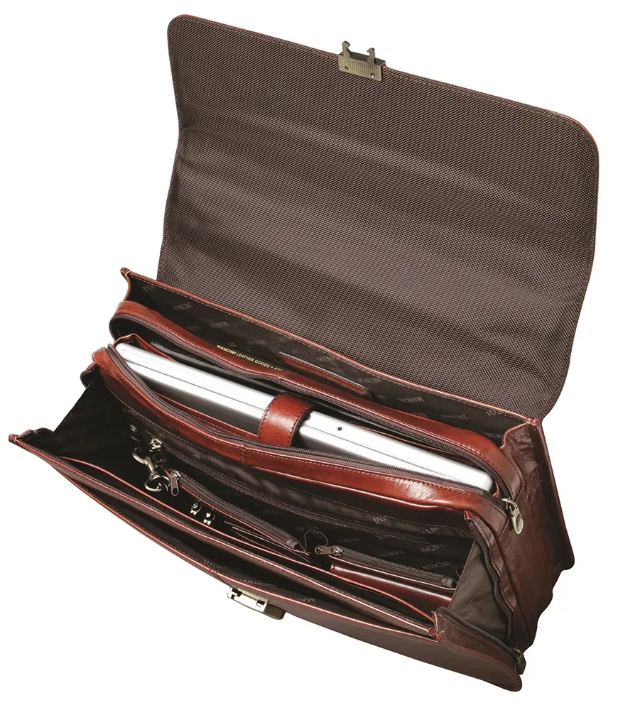 Mancini Double Compartment Briefcase 