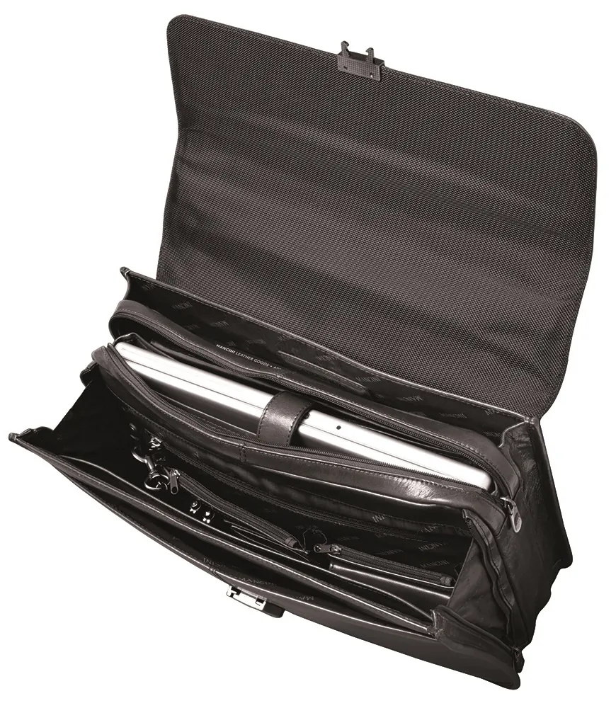 Mancini Double Compartment Briefcase 