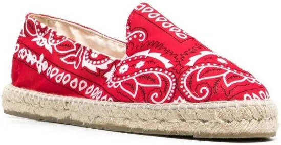 Manebi bandana-print espadrilles Red