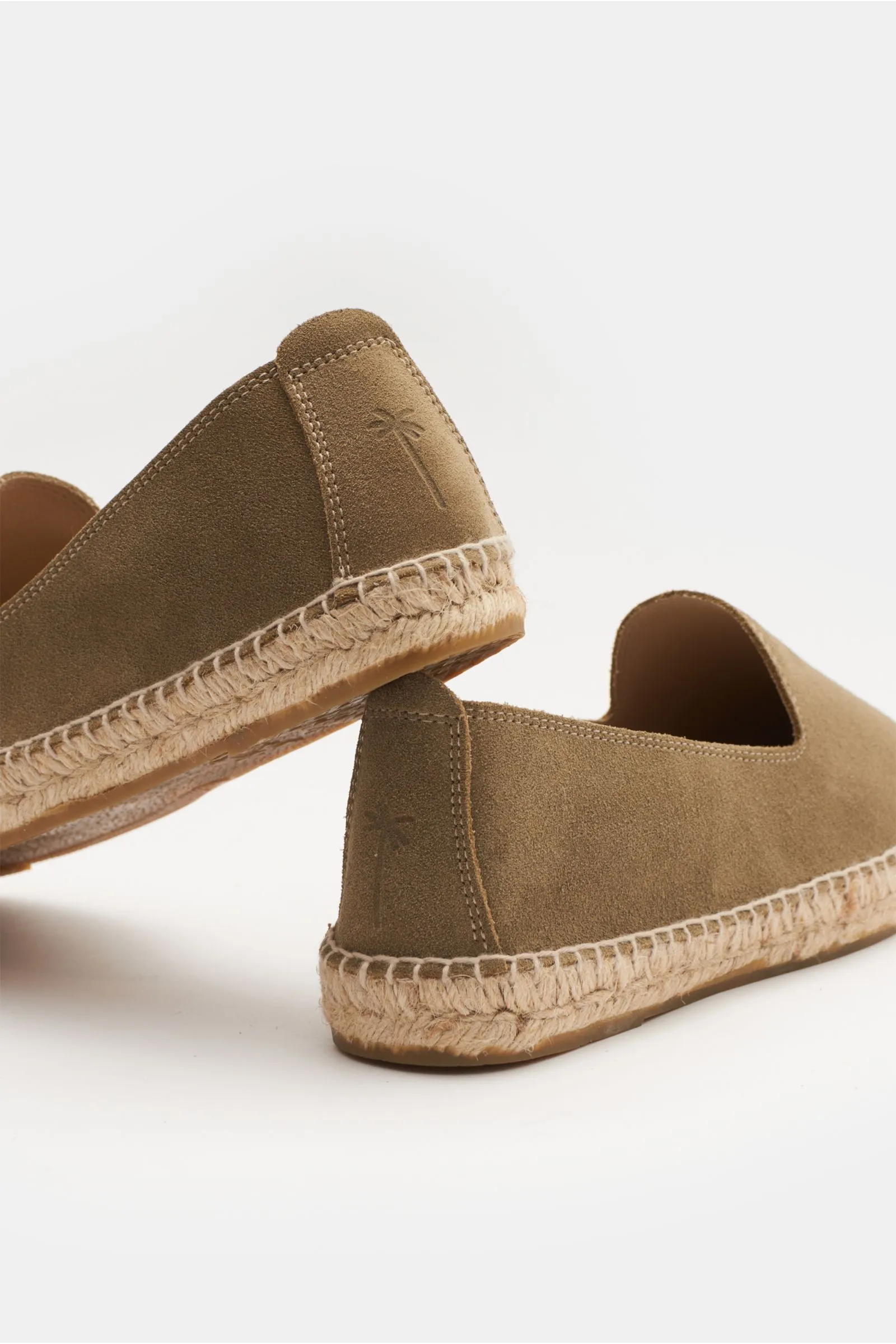 MANEBÍ espadrilles 'Suede Flat' grey-green