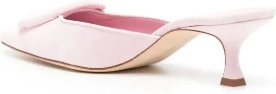 Manolo Blahnik Maysale 60mm suede mules Pink