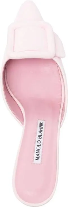 Manolo Blahnik Maysale 60mm suede mules Pink