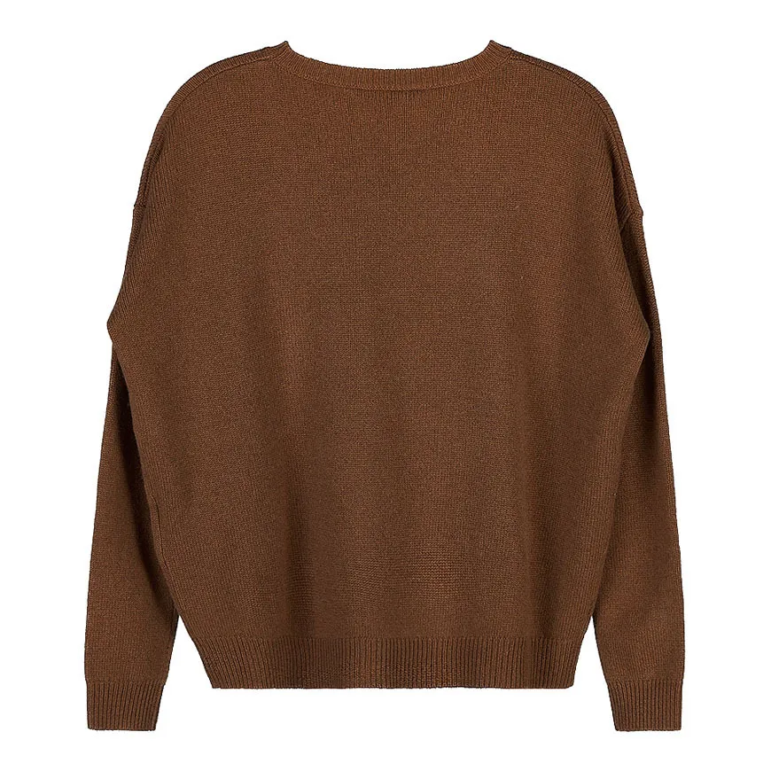 MaxMara  |Crew Neck Casual Style Wool Street Style Long Sleeves Plain