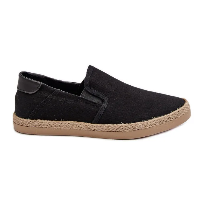 Men's Espadrilles Sneakers With Braid Black Fenen