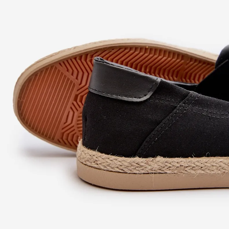 Men's Espadrilles Sneakers With Braid Black Fenen