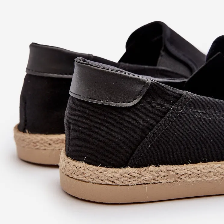 Men's Espadrilles Sneakers With Braid Black Fenen