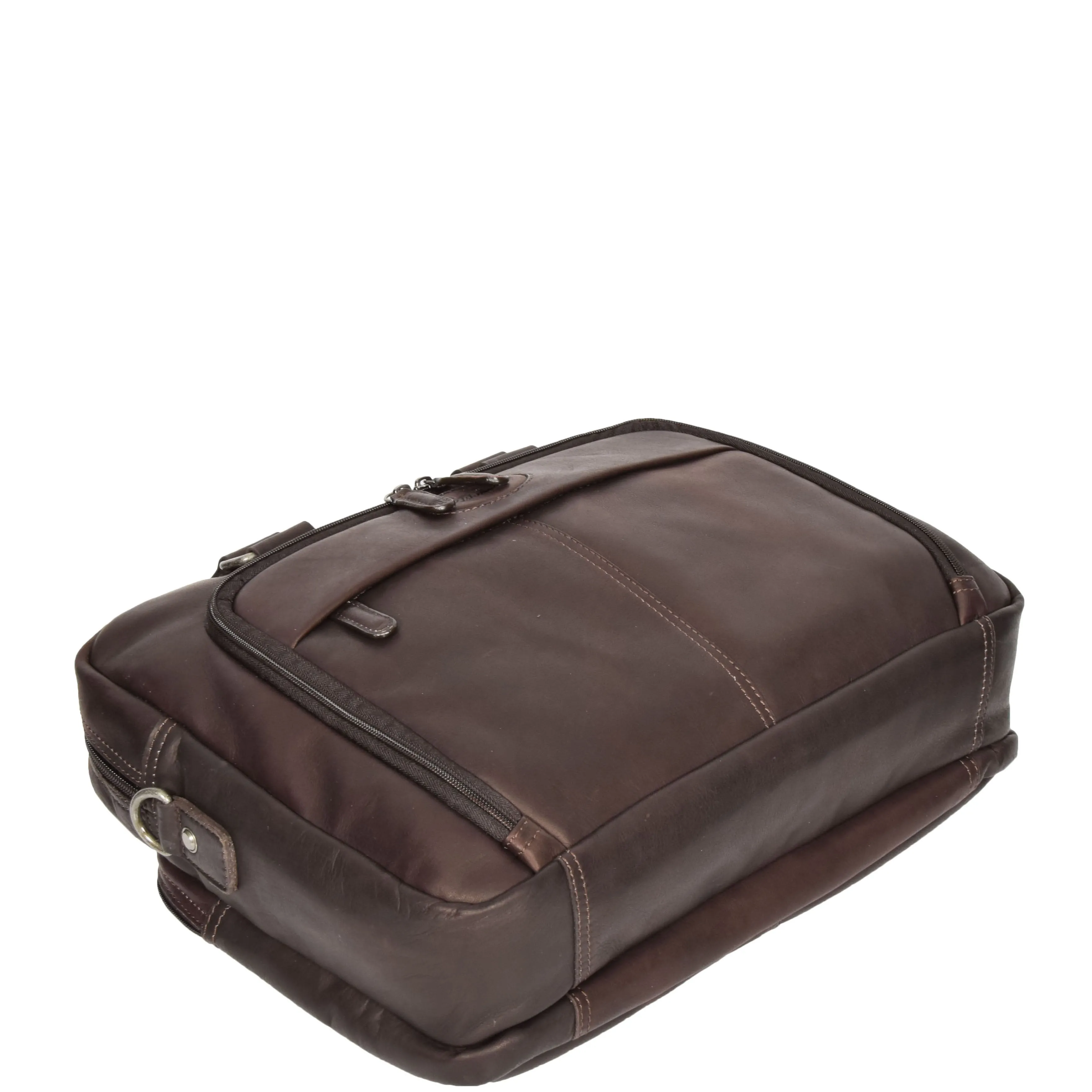 Mens Leather Laptop Organiser Briefcase HL341 Brown