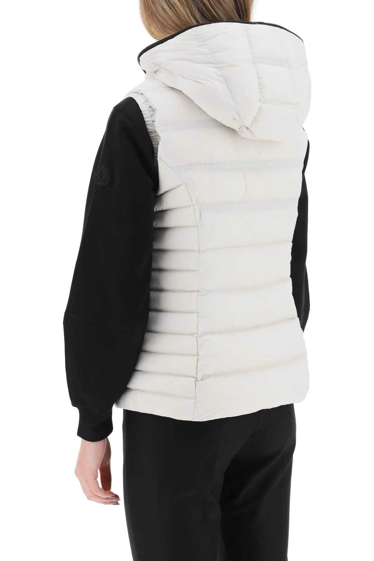 Moncler Aliterse Hooded Puffer Vest   Grey