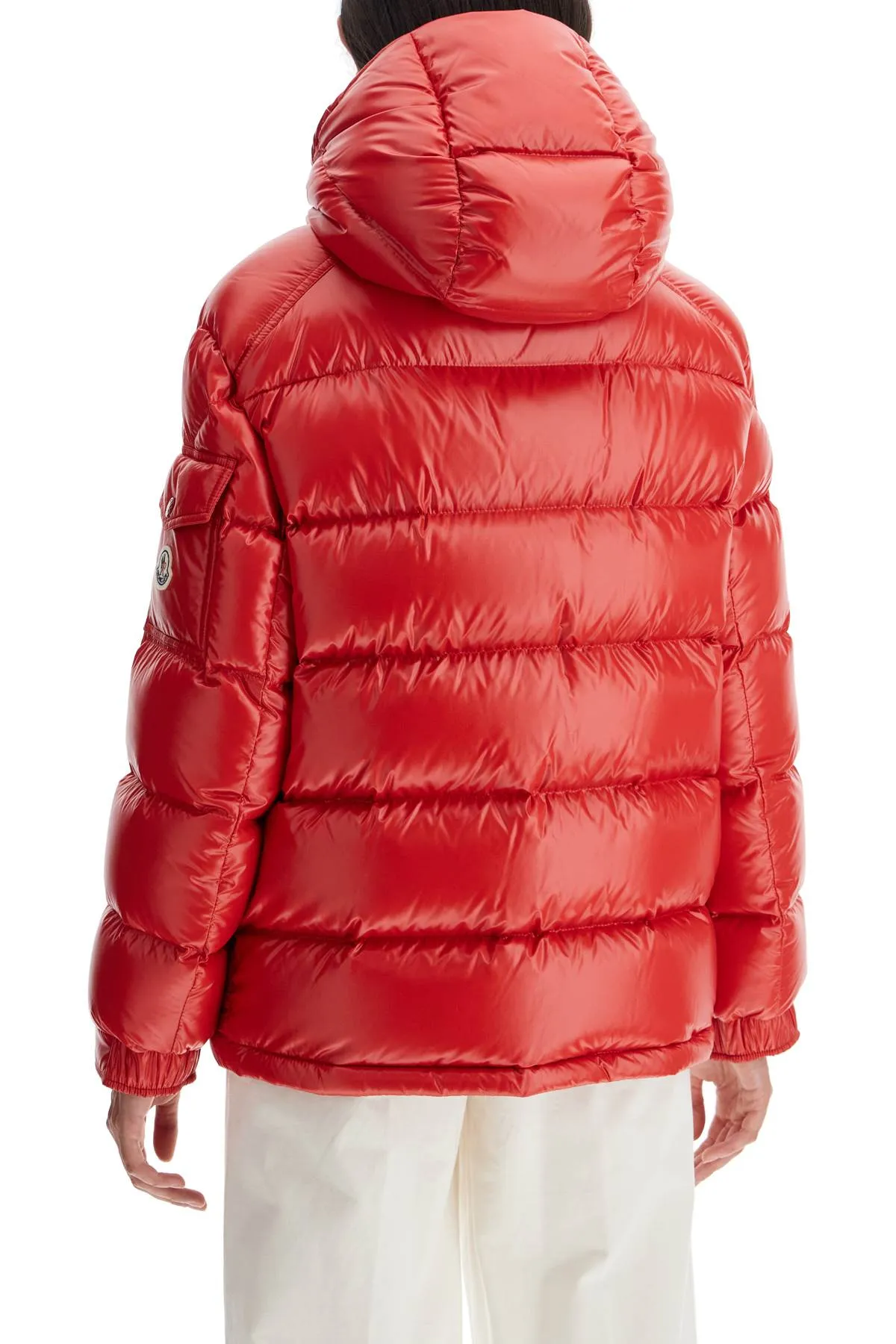 Moncler 'Maire' Short Puffer Jacket   Red