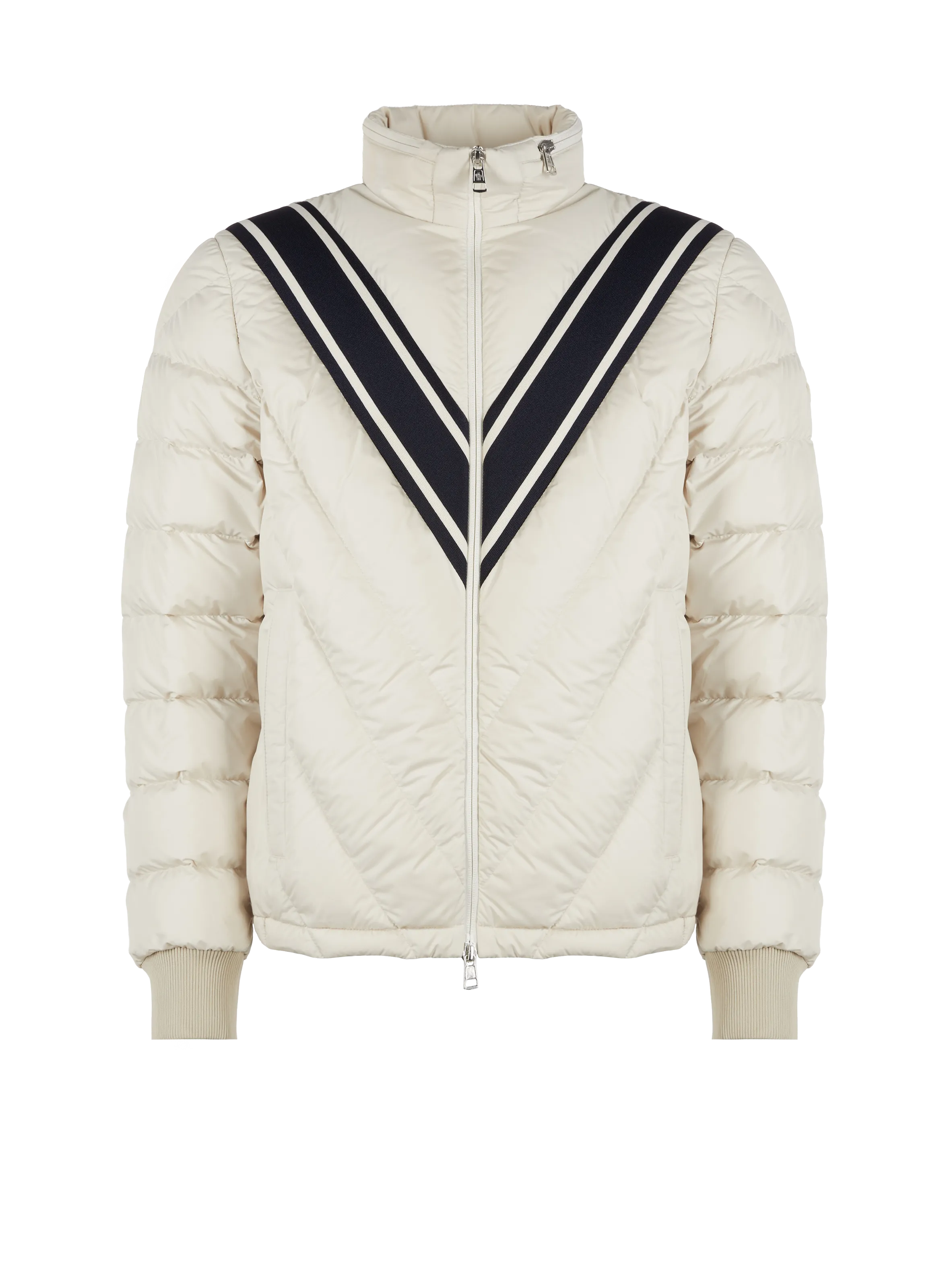 MONCLER  Padded bi-material jacket - Beige