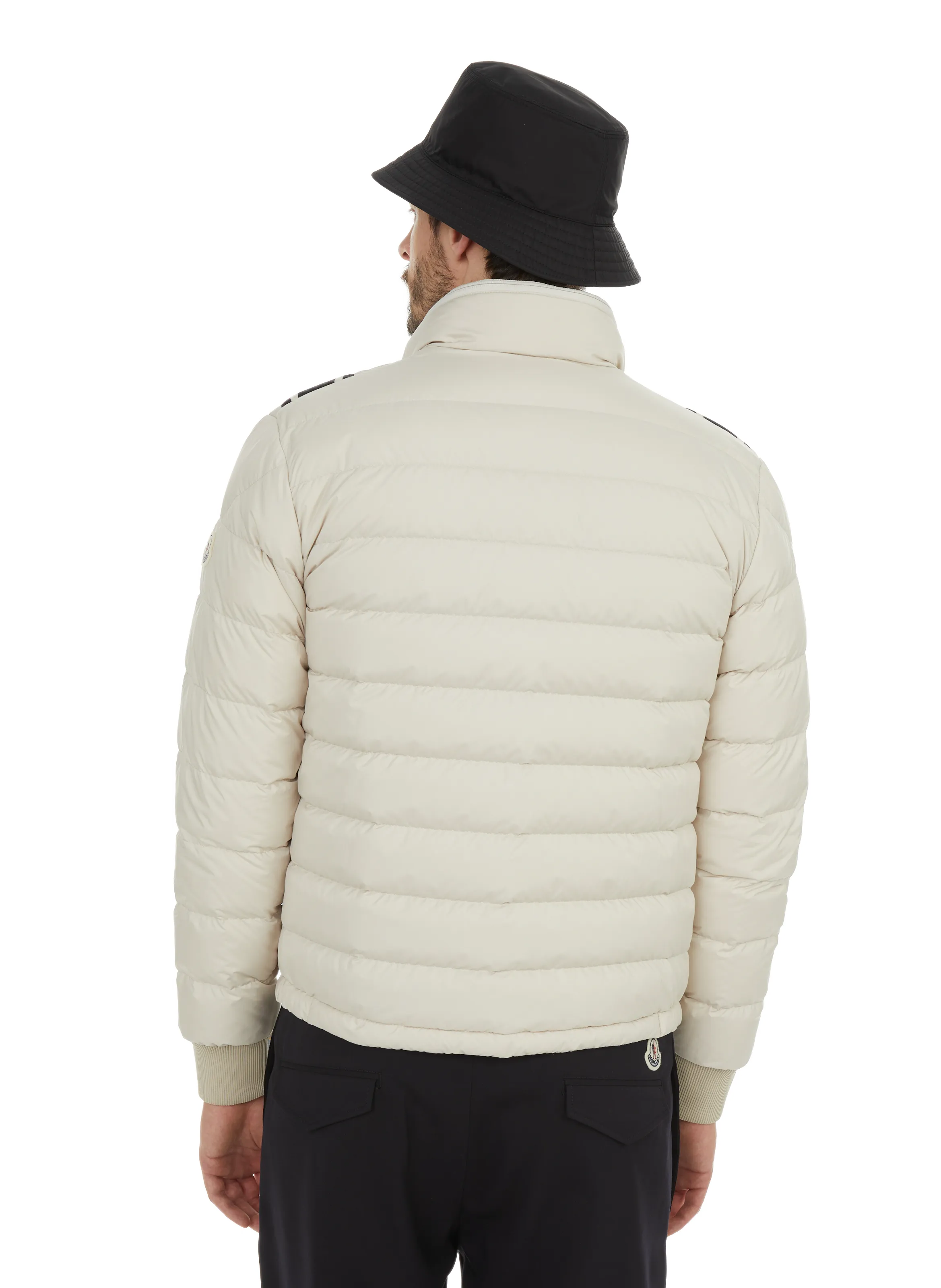 MONCLER  Padded bi-material jacket - Beige