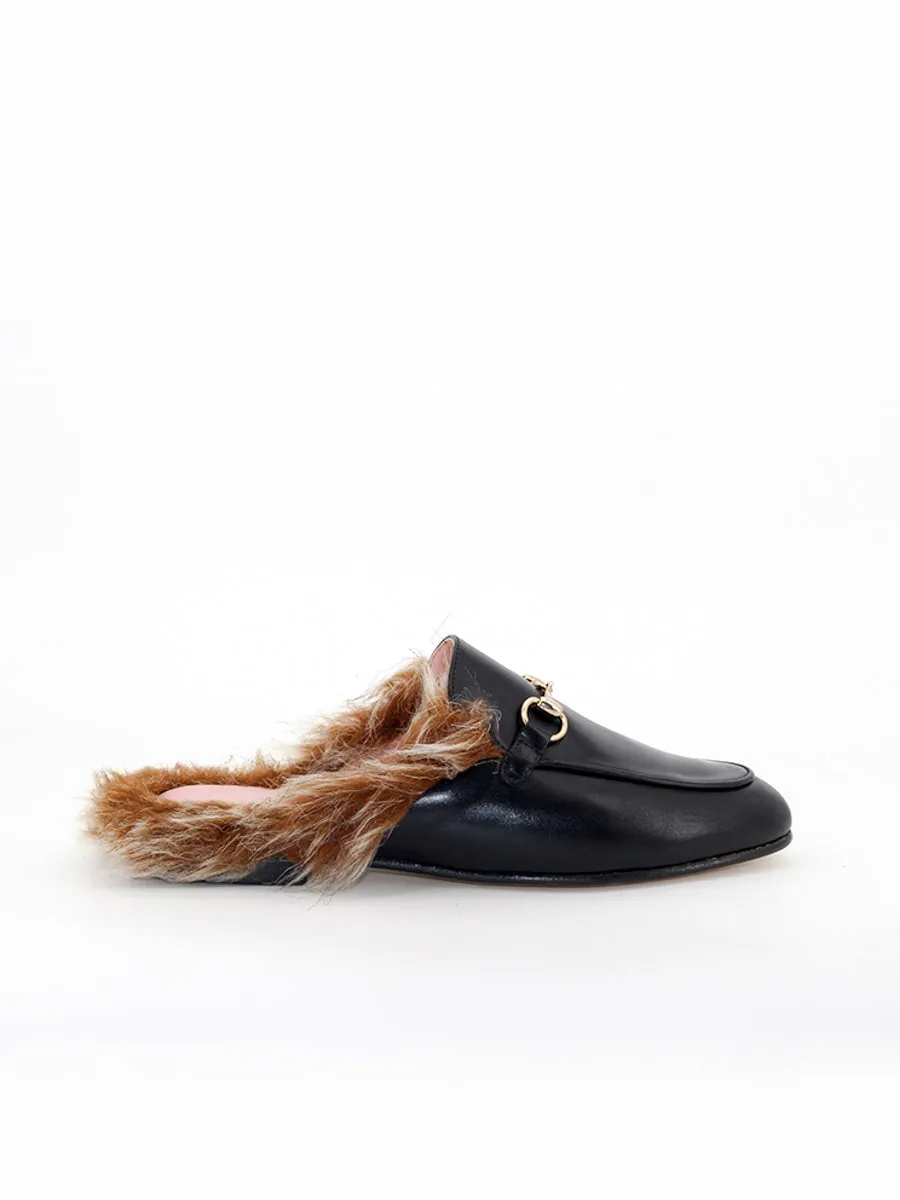 Mules Saint Tropez piel coy  pelo