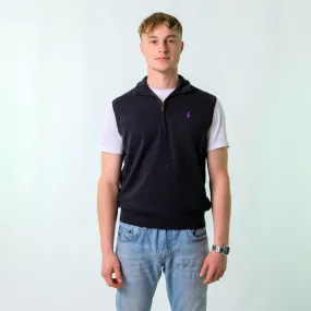 Navy Blue y2ks Polo Ralph Lauren Knit Vest (L)