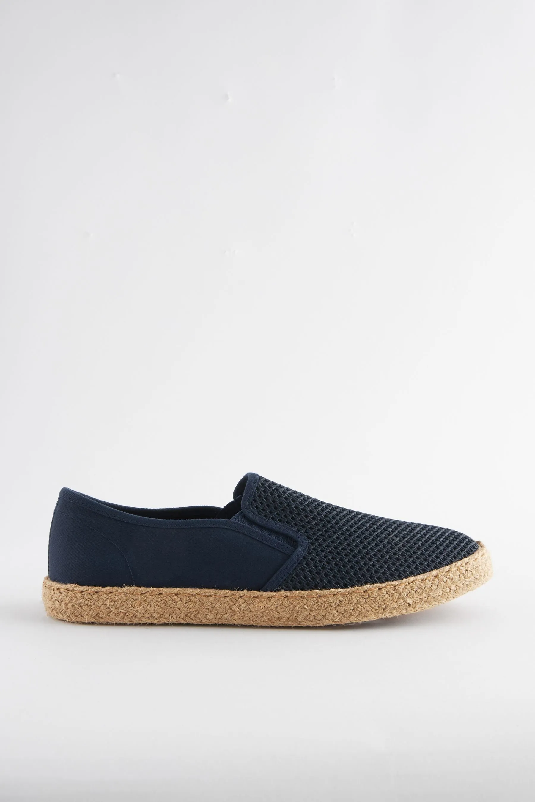 Navy Mesh Espadrilles