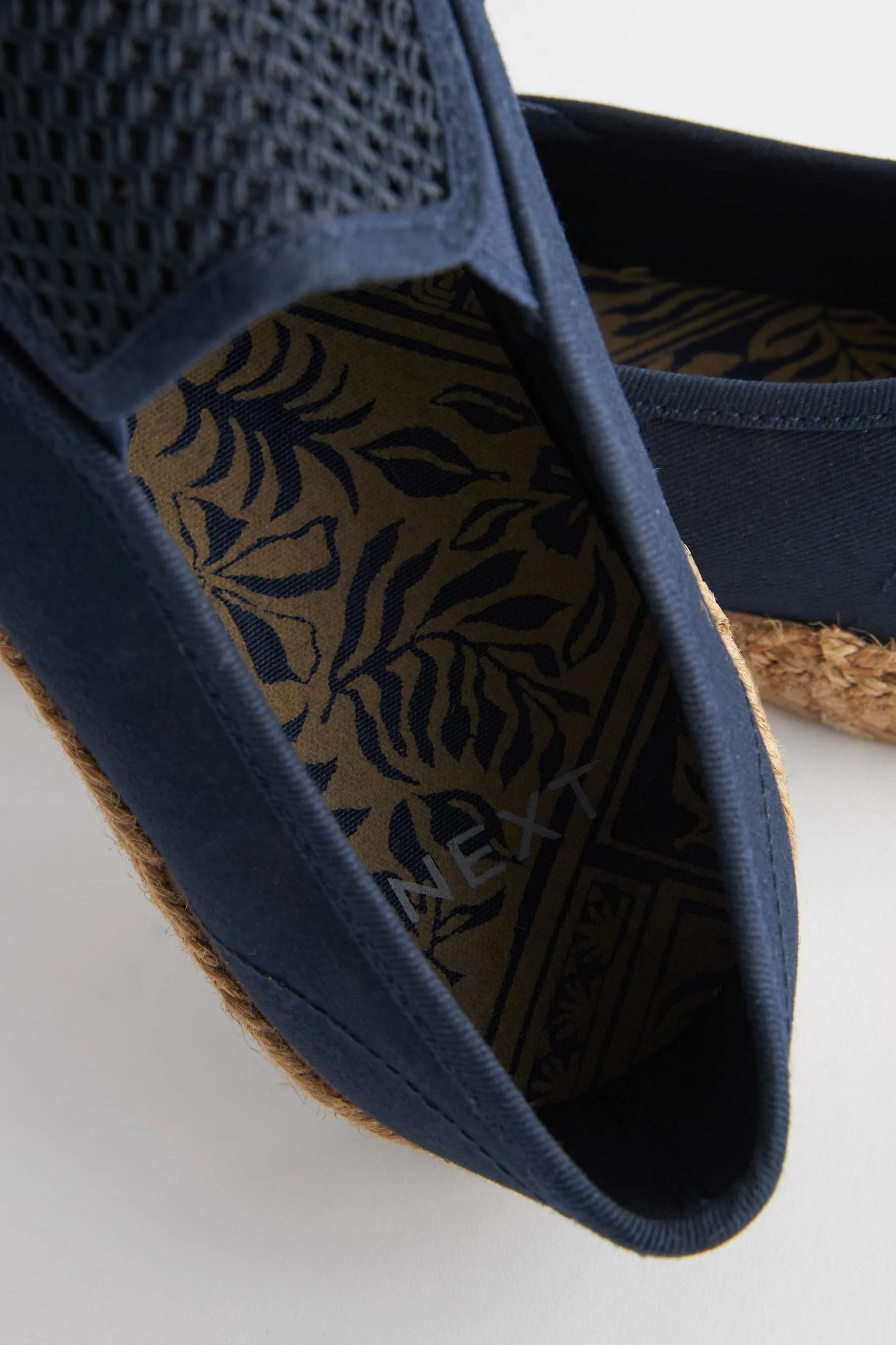 Navy Mesh Espadrilles