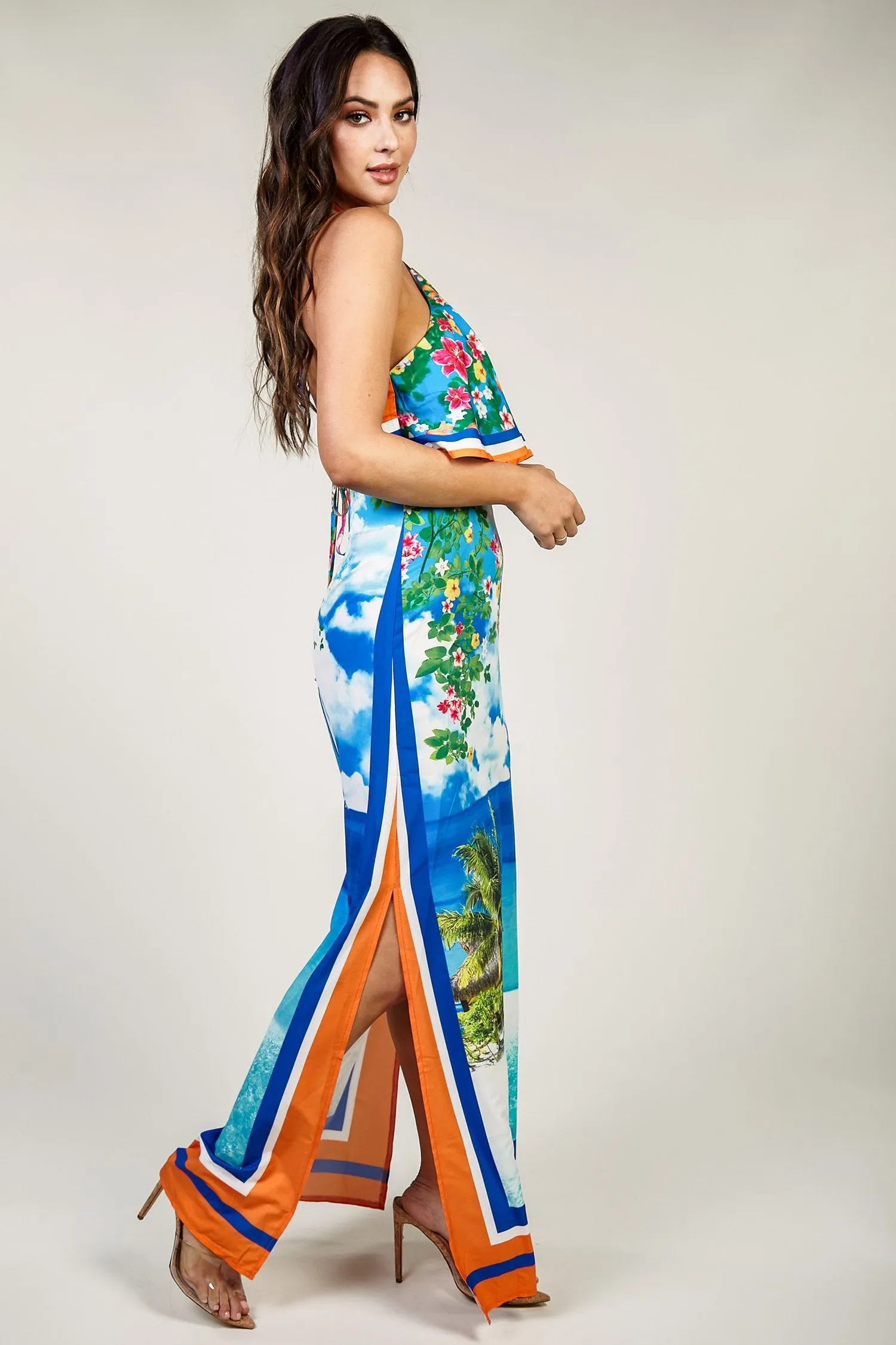 Nene Ocean Breeze Maxi Silky Island Dress