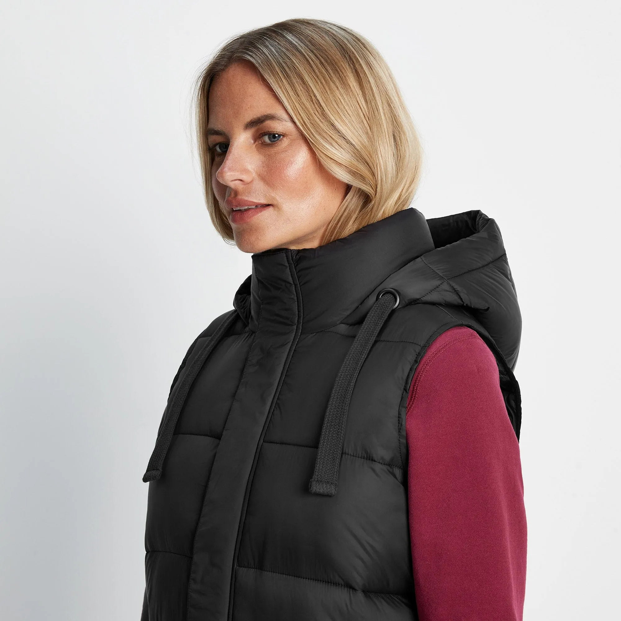 Newall Womens Long Padded Gilet - Black