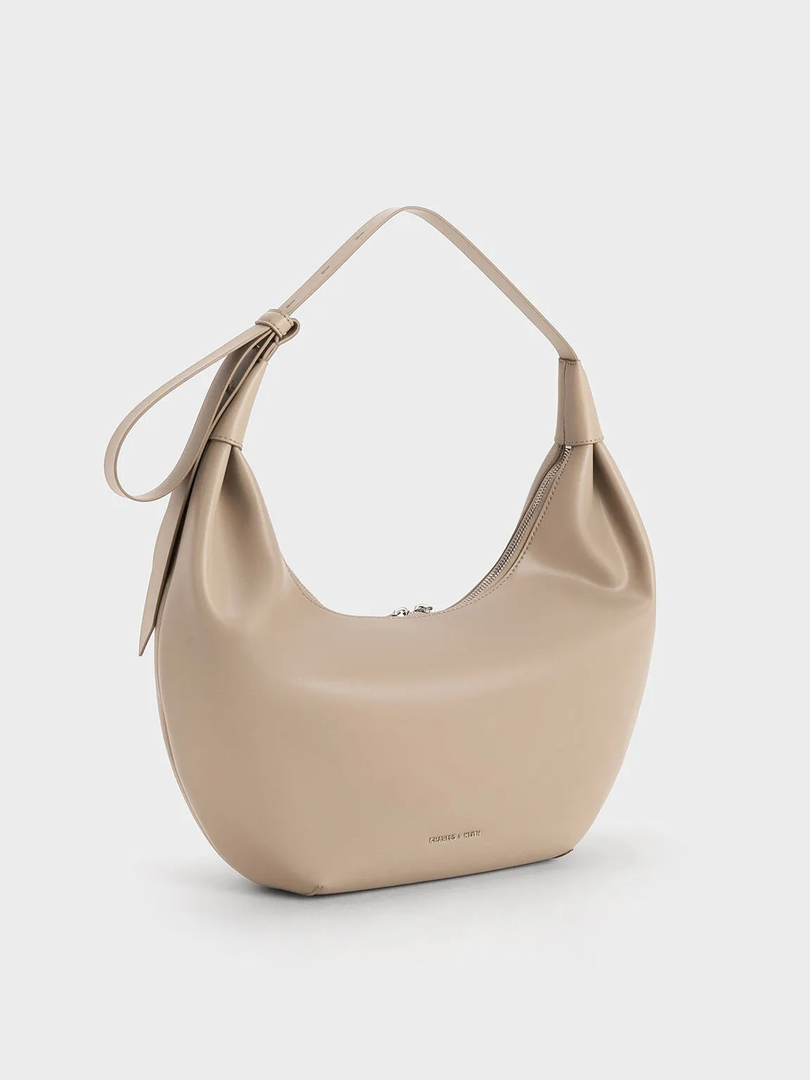 Odella Curved Hobo Bag - Taupe