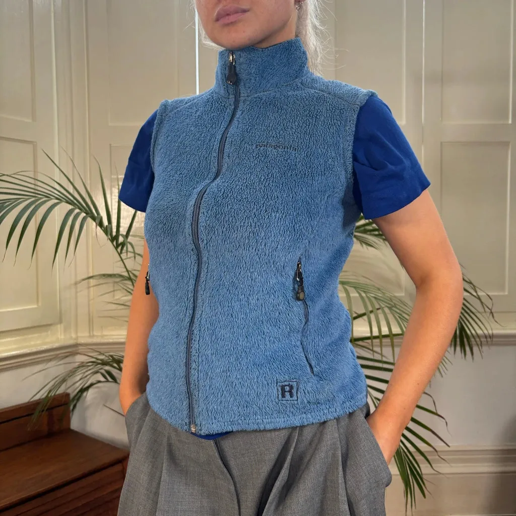 Patagonia Fleece Gilet - Small Blue Polyester