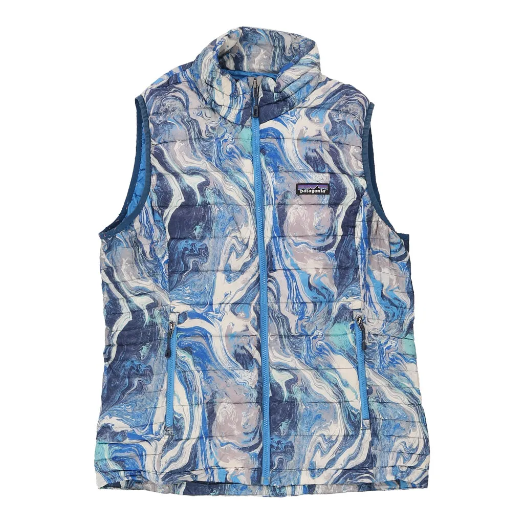 Patagonia Tie-Dye Gilet - Medium Blue Polyester