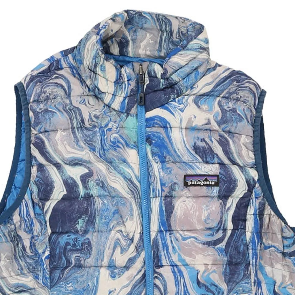 Patagonia Tie-Dye Gilet - Medium Blue Polyester