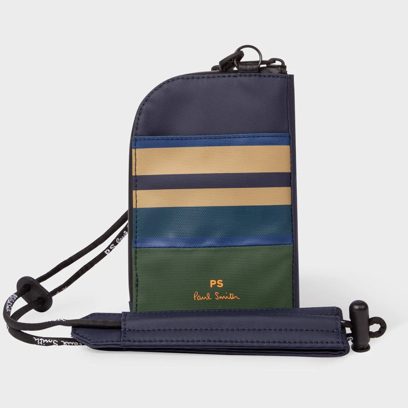 Paul Smith - Men's Coated Engineered Stripe Neck Pouch