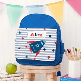 Personalised Kid's Blue Mini Rucksack