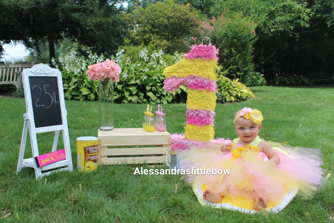 Pink lemonade tutu dress