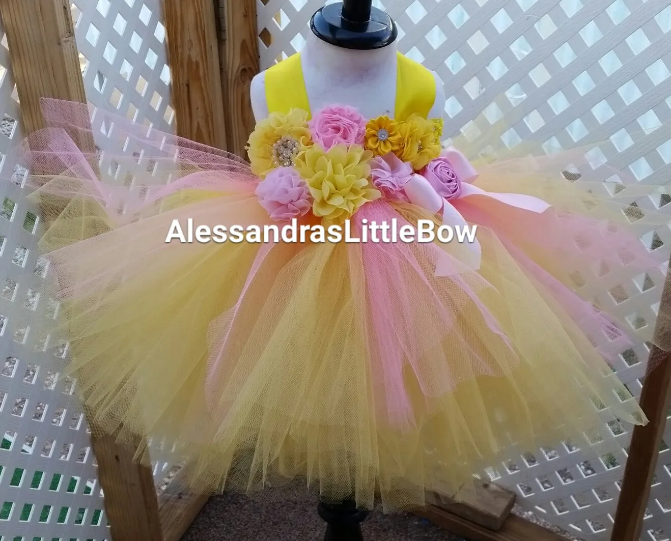 Pink lemonade tutu dress