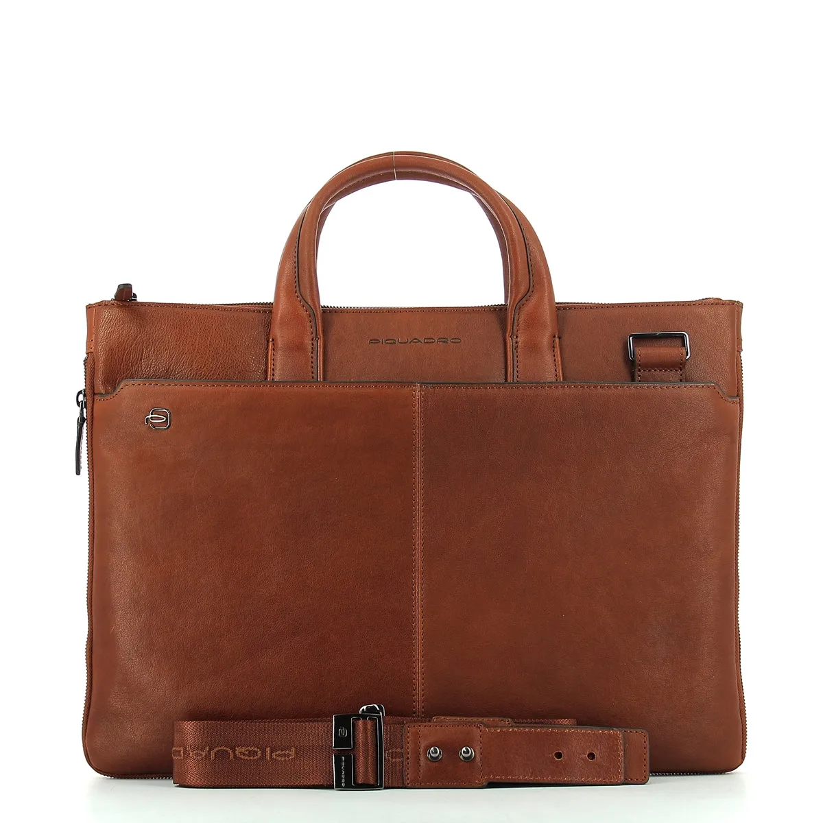 Piquadro - Exp. Slim Briefcase Blue Square 15.6 - CA4021B3 - CUOIO