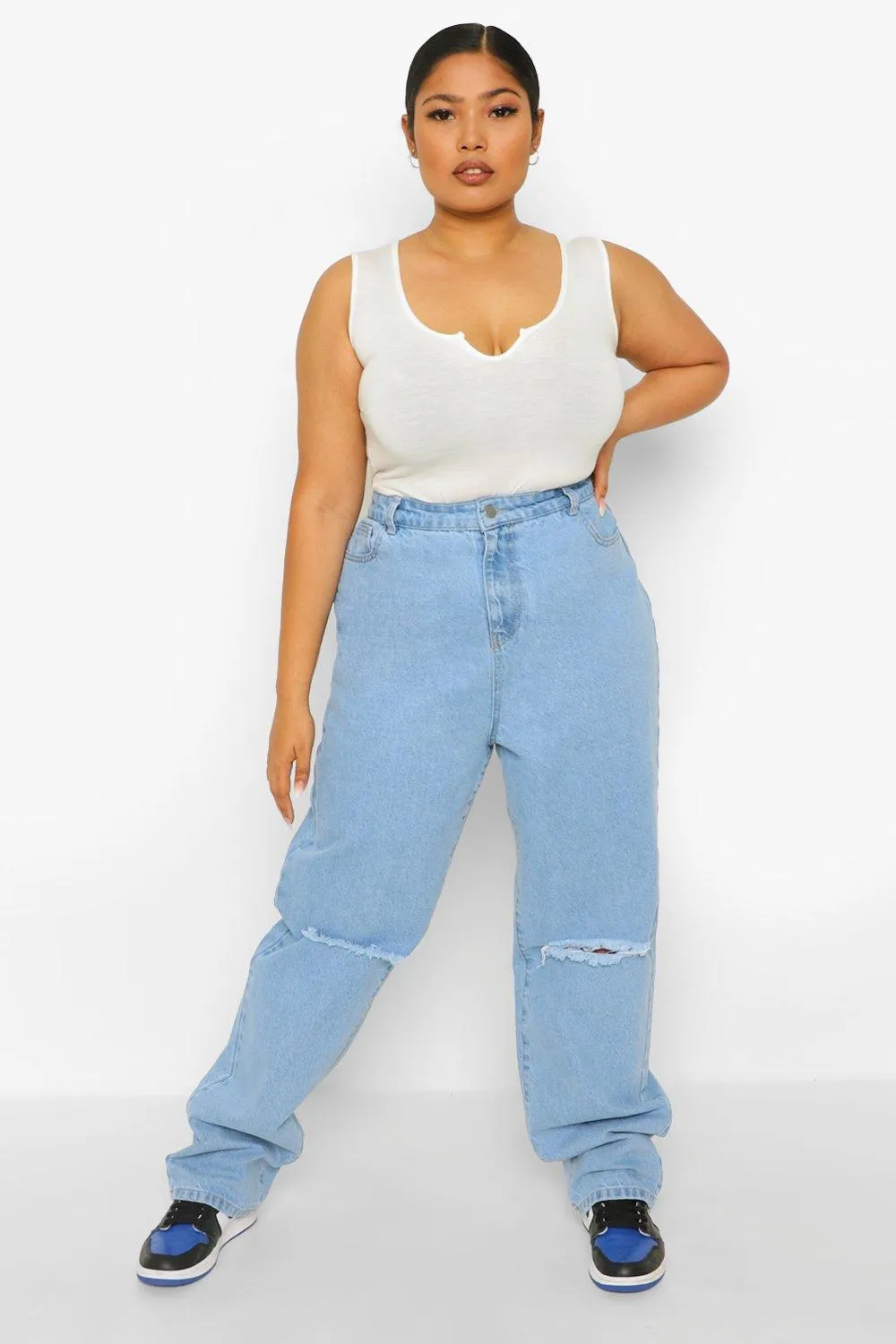 Plus Extreme Fanny Packgy Boyfriend Jeans