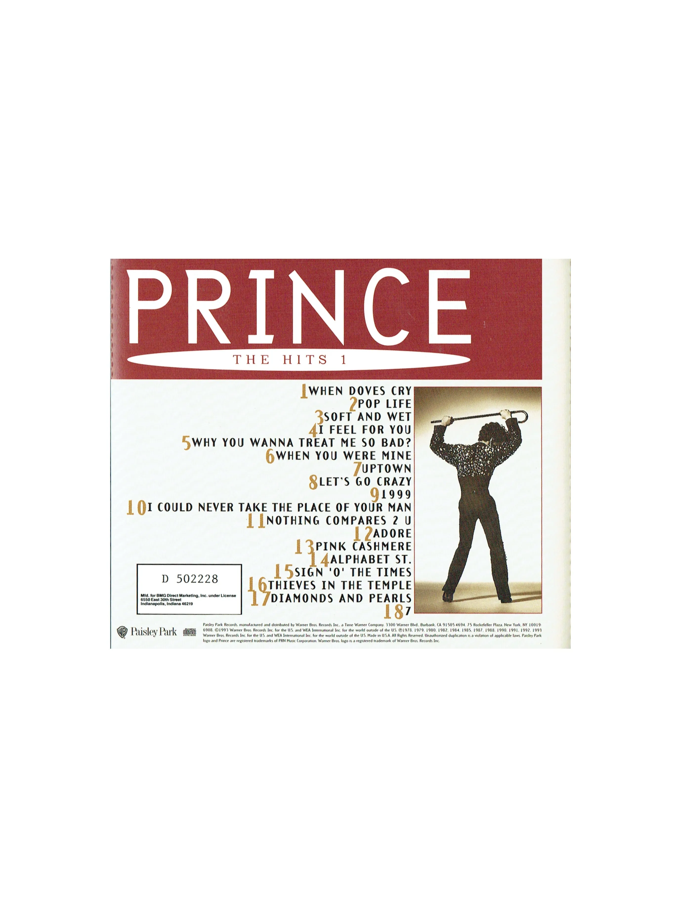 Prince – The Hits CD Album US Preloved: 1993