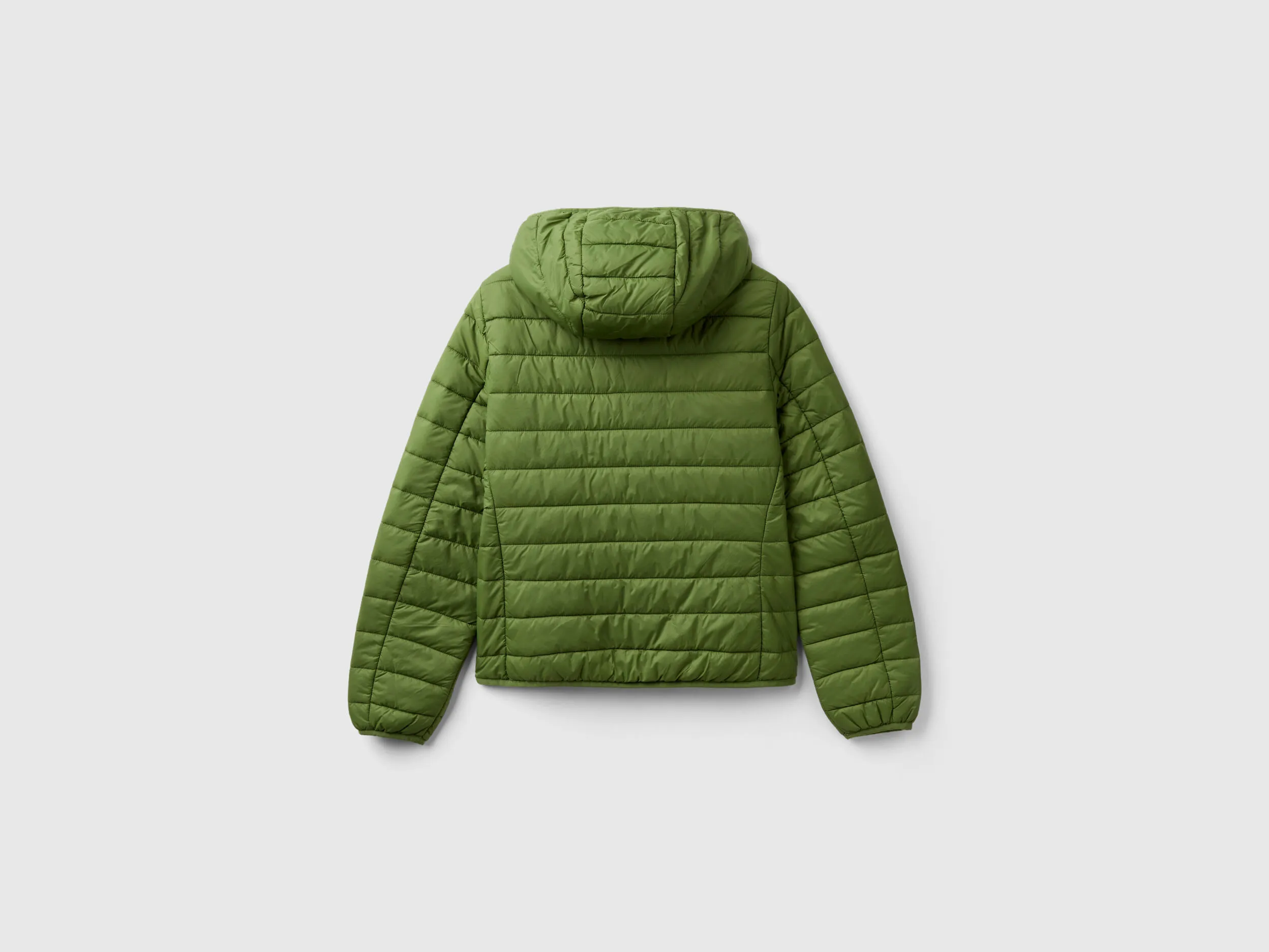 Puffer jacket with recycled wadding - Military Green | Benetton